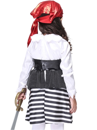 A three Piece Pirate Girl Costume Set