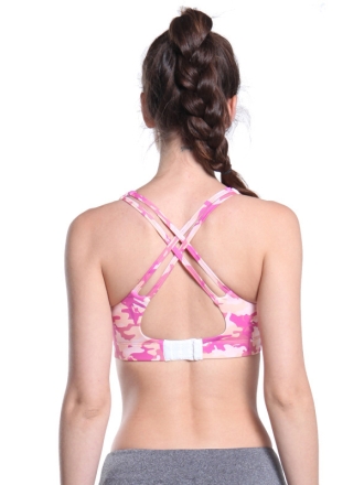 Colorful Tie Dye Print Strappy Sports Bra