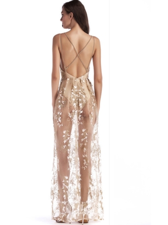 Delicate Lace Teddy with Maxi Skirt