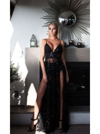 Double Trouble Black Gown