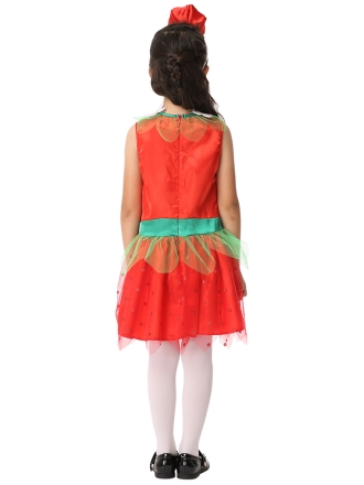 Hot lovely flower decoration dress