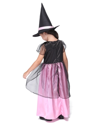 Mesh Black And Pink Witch Costume