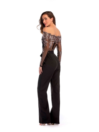 Palazzo Black Jumpsuit