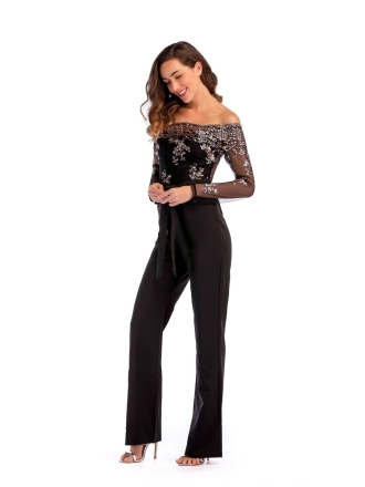 Palazzo Black Jumpsuit