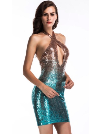 Sequin New Year's Mini Dress