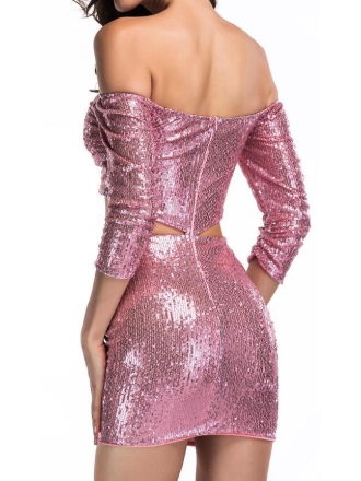 Strapless Sweetheart Sequin Dress