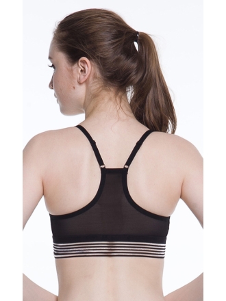 Sexy Strappy Black Sports Bra