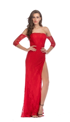 Bella Slit To Perfection Satin Gown