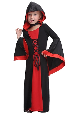 Kid's Red Hooded Robe Costume