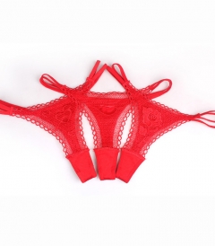 Mesh and Lace G-String-Red-One_Size_Fit_Most
