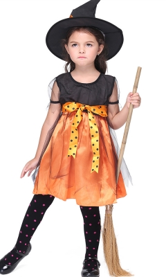 Orange Witch Costume